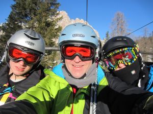 Matt, Alex and yours truly do a team "selfie" in the Dolomites
