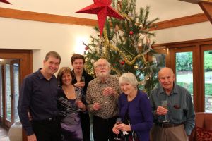 The family gathered at Winterfold - just after the the water stopped and the just before the Xmas tree fell down!