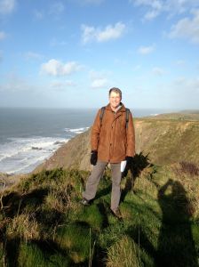 On the cliff at Hartland Point in Devon on New Years' Eve
