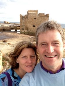 Being healthy by the castle in Paphos, Cyprus
