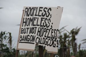 A typical roadside sign expresses the spirit of the Philippine population