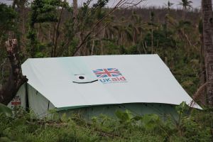 One of the many UKAID tents we saw along the way 