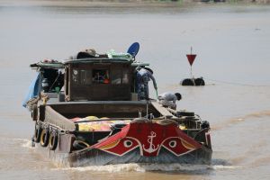 A barge on the Mekong