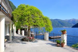Sunny view from the house over Lake Como
