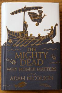 The Mighty Dead by Adam Nicholson - Cover shot from a Greek vase showing Odysseus bound to the mast to avoid the siren's call
